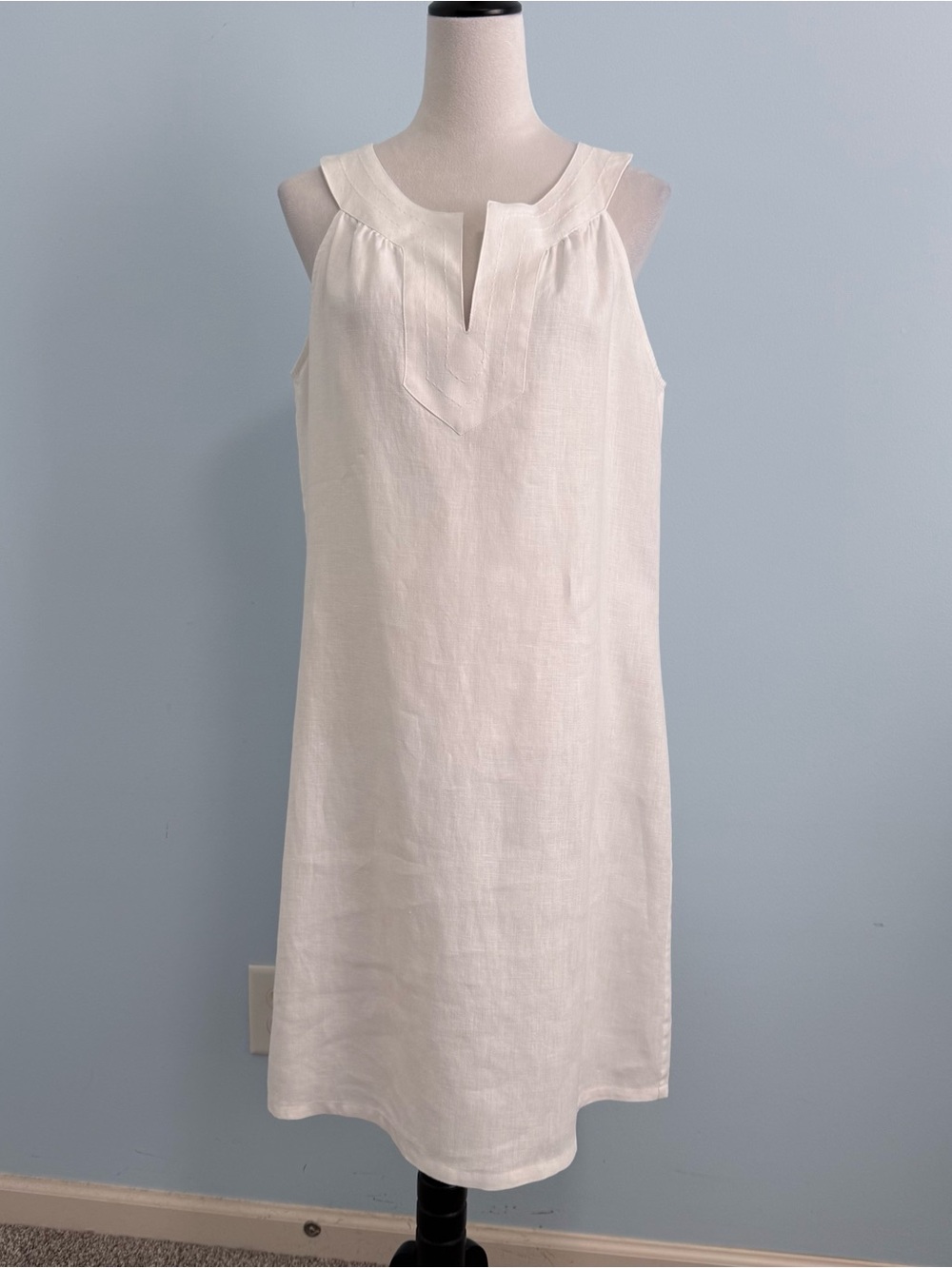 Tommy Bahama Women’s 100% Linen Sleeveless Shift Dress White Size L - Picture 2 of 10